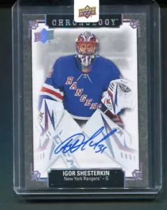 2019-20 Upper Deck Chronology Igor Shesterkin Rookie Franchise History Auto - Bild 1 von 2