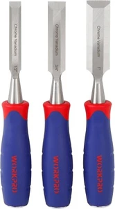 Workpro 3-teiliges Holzmeißel-Set 13,19,25 mm Cr-V Schrägkantenmeißel 1/2, 3/4 & 1 Zoll - Bild 1 von 5