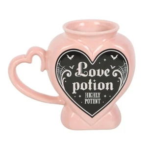 Love Potion Pink Ceramic Heart Shaped Mug - Picture 1 of 3