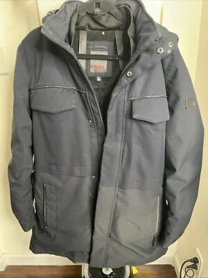 TUMI Men's Winter Parka Jacket Hood Black Size L - Image 1 of 4
