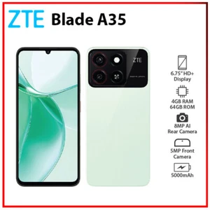 (New) ZTE Blade A35 GREEN 4GB+64GB Dual SIM Unlocked Android Cell Phone - Picture 1 of 3