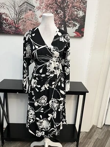 Talbots Damen Petite Faux Wickelkleid Größe 14 Dolmanärmel Pullover mit Gürtel - Bild 1 von 15