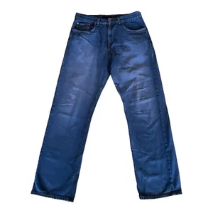 Calvin Klein Mens Blue Denim Jean Pants Relaxed Straight Leg 34x32 Cotton Egypt - Picture 1 of 23