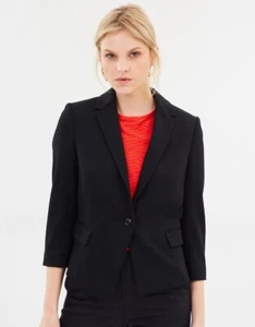 NWT Marcs Olivia Heavy Jersey 3/4 Sleeve Jacket in Black Size 14 RRP$229.95 - Picture 1 of 8