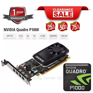 NVIDIA Quadro P1000 4GB, 4 screen professional CAD Graphics Card, 512 CUDA cores - Picture 1 of 6