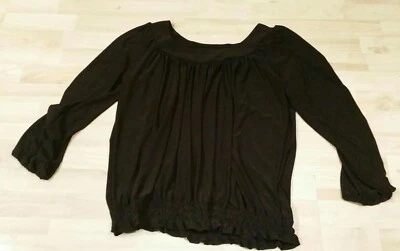 Blusa negra manga larga XL Daisy Fuentes para mujer Foto 1 de 3