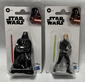 Luke Skywalker & Darth Vader Star Wars Hasbro Toy Figure 4", NEW (Set Of 2) - Picture 1 of 2