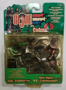 HASBRO 2002 GI JOE vs COBRA SGT Stalker vs NEO VIPER Commander NEW damaged box - Picture 1 of 2
