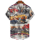 Hot Rod drive in Rockabilly Pin-up drag race Hawaiian dragstrip shirt for men