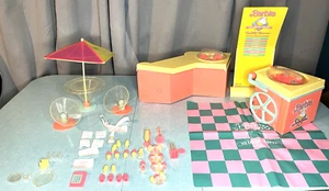 Vintage 80s Barbie Accessories Ice Cream Shoppe 1986 Mattel Near Complete - Picture 1 of 21