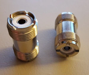 2 adaptadores de RF de barril hembra UHF (SO-239/SO-239) para radioaficionado, CB y comercial - Imagen 1 de 1