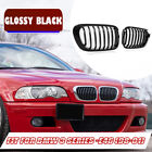 Gloss Black Front Kidney Grille Grill Fit For Bmw E46 325Ci/330Ci Coupe 1999-02