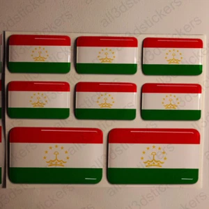 Pegatinas Tayikistan Pegatina Bandera Tayikistan Adhesivo 3D Relieve Resina - Imagen 1 de 1
