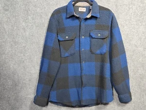 Wrangler Men’s Lumberjack Fleece, Blue/Black, Size Small Heavyweight - Picture 1 of 9