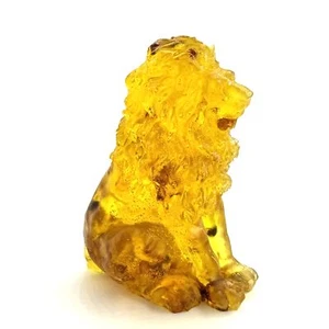 USA Handmade Figurine Lion Home decor Baltic amber KIZIMA - Picture 1 of 3