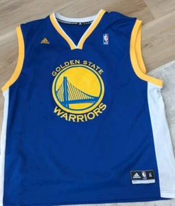 Camiseta Adidas Para Hombre XL Golden State Warriors NBA Azul Dorado Sin Número - Imagen 1 de 7