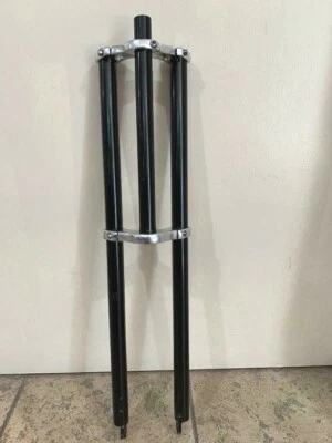 Bicycle 1-1/8" Threadless Triple Tree Fork 30" long DISC Tab Chrome/Black Bikes - Image 1 of 3