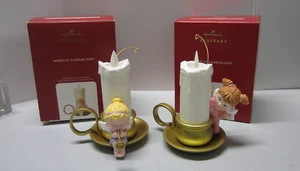 Hallmark Keepsake Ornament Magic Angelic Candlelight Light & Motion Set of 2 - Picture 1 of 21