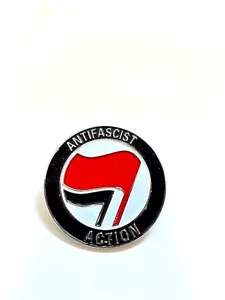 Antifa Enamel Pin Badge - AFA Anti Fascist Action Marxist Socialist Communist - Foto 1 di 6