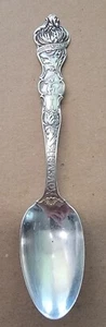 Cucchiaio souvenir vintage NOVEMBRE crisantemo argento sterling - Foto 1 di 5
