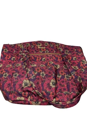 NUEVO CON ETIQUETAS TRAVELON Bolso de Viaje Floral AOP 15"x12" Rosa Granate Flores Antirrobo Foto 1 de 4
