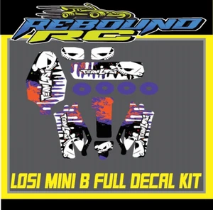losi micro b 1/24 body graphics kit / wing wheel body chassis skin wing wheels - Picture 1 of 2