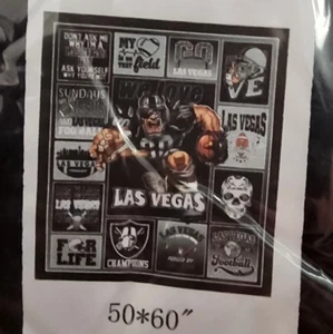 Las Vegas Raiders Fleece Blanket 50x60 - NEW, Still in the Packaging - Picture 1 of 3