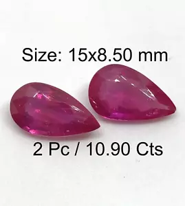 10.90 Ct Mozambique Luster Ruby Pear Size 15x8.50 mm Cut Faceted Gemstone 5093 - Picture 1 of 6
