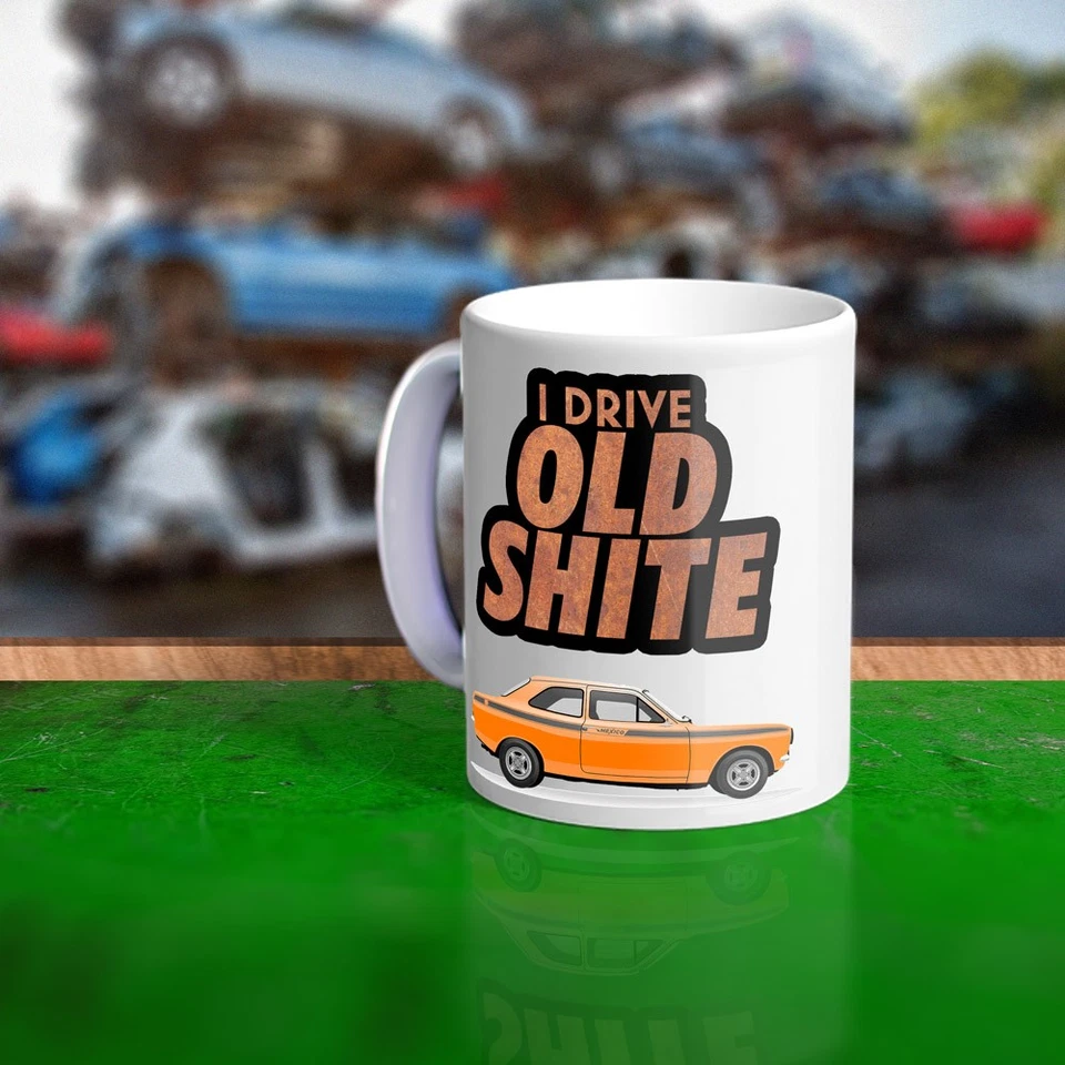 MUGFALIA Old Shite Mug - Mk1 Ford Escort RS Mexico Various Colours Custom Gift Fast Gift