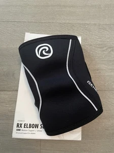 Rehband RX 5mm Elbow Sleeve Support Black Gym Compression - Picture 1 of 3