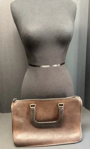 Vintage Coach Bonnie Cashin Briefcase Made in NYC Brown Leather Slim EUC - Picture 1 of 14