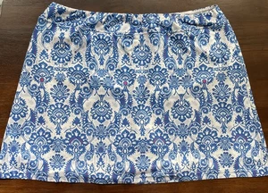 Ekouaer Skort Mujer Extra Grande Azul Blanco Corto Forrado Floral Abstracto Elastizado - Imagen 1 de 7