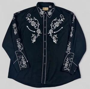 Scully Herren 2XL Rockabilly Hemd Cowboy Western XXL Stickerei Druckknöpfe - Bild 1 von 8
