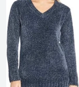 Women’s Gap Chenille Oversized Cozy Sweater S Steel Blue 44” Bust & 24” Length - Picture 1 of 5