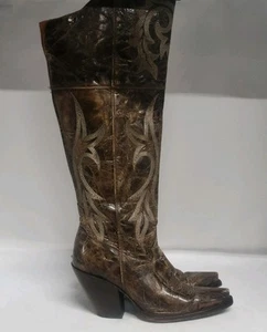 Dan Post Jilted Western Boot Chestnut Womens Size 9M - Picture 1 of 10