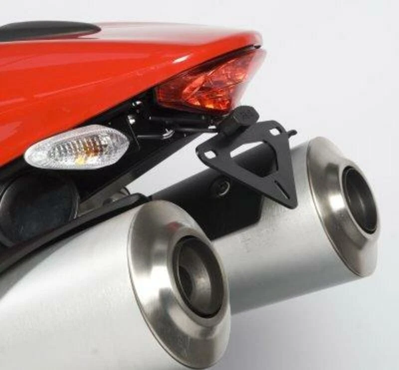 SUPPORT DE PLAQUE R&G RACING NOIR POUR MONSTER 696, 796, 1100 '08-11 - Photo 1/2