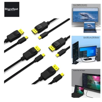 5x Mini DisplayPort auf DisplayPort Kabel, 1,8m, 4K@60Hz für Gaming und Monitor - Bild 1 von 4