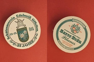 Barre Bräu Schätzenverein Edelweis Offelten 1978 Brauerei Bierdeckel Bier - Picture 1 of 1