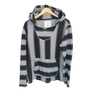 Free State Baja Long Sleeve Hooded Striped Lightweight Hoodie *Distressed Size M - Picture 1 of 8