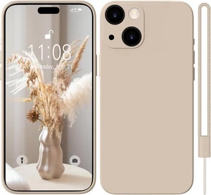 Handyhülle Silikon Case Khaki für iPhone 15 mit Kameraschutz MagSafe kompatibel - Bild 1 von 7