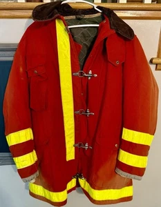 Vintage Globe Products Feuerwehrmann Jacke ehemals bei Amoco im Einsatz Gr. 44 verwaschen - Bild 1 von 20