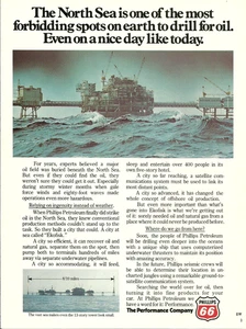 1977 Phillips 66 Ekofisk Oil Drill The North Sea vintage Print Ad Advertisement - Picture 1 of 1