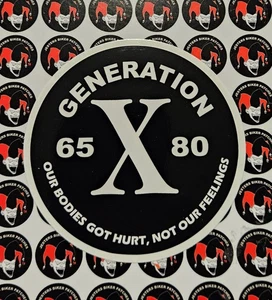 Generation X Unsere Gefühle wurden nicht verletzt weiß Aufkleber Sticker 3,5 Zoll - Bild 1 von 1