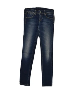PEPE JEANS Niñas Pantalones de mezclilla ajustados 8-9 años XS W24 L26 Azul Marino Algodón AA27 Foto 1 de 4