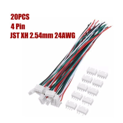20 Sets 4 Pin JST XH 2.54mm 24AWG Anschlussstecker mit Drähte Kabel 150MM XS - Bild 1 von 4