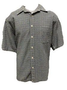 J Crew kariertes kurzärmliges Herrenhemd Large blau grün Baumwolle - Bild 1 von 6