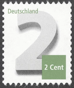 Sello complementario 2 céntimos - Sello único, rayas - MNH - Mi.Nr. 3042 Tipo II - Imagen 1 de 6