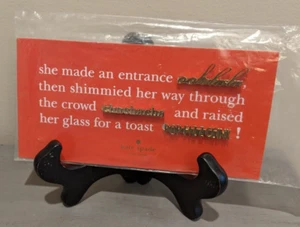 Kate Spade Hair Clip Barrettes Metal Gold New Years Party Words - HTF Rare NWT - Picture 1 of 9