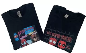 Marvel/2 Comics SpiderMan Gambit Howard The Duck Super Heroe Youth Med. T Shirts - Picture 1 of 3