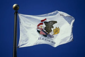 2'x3' Illinois US State Flagge Outdoor Banner Wimpel Polyester Great Seal 2x3 - Bild 1 von 2